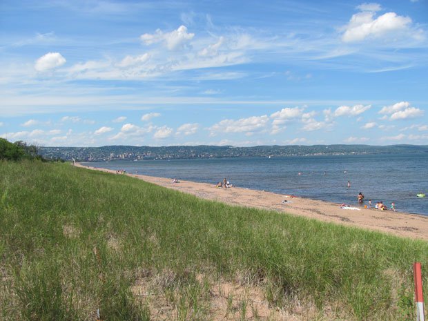 Park Point Beach 12th Street Beach Access to Lake Superior, Duluth WI 